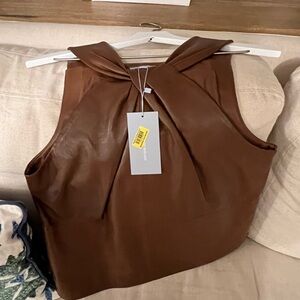 Antonio Melani The Luxury Collection 100% genuine leather twist halter. SZ S